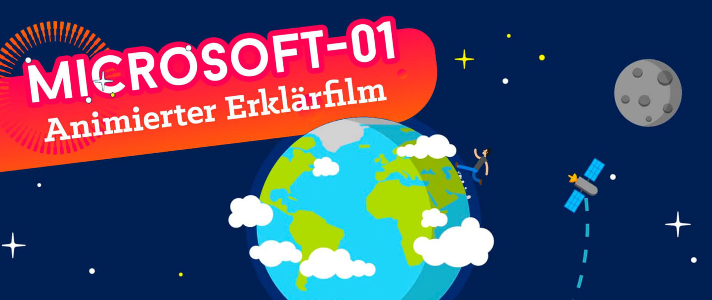 Simple aber farbenfrohe Erklärfilme für Microsoft.