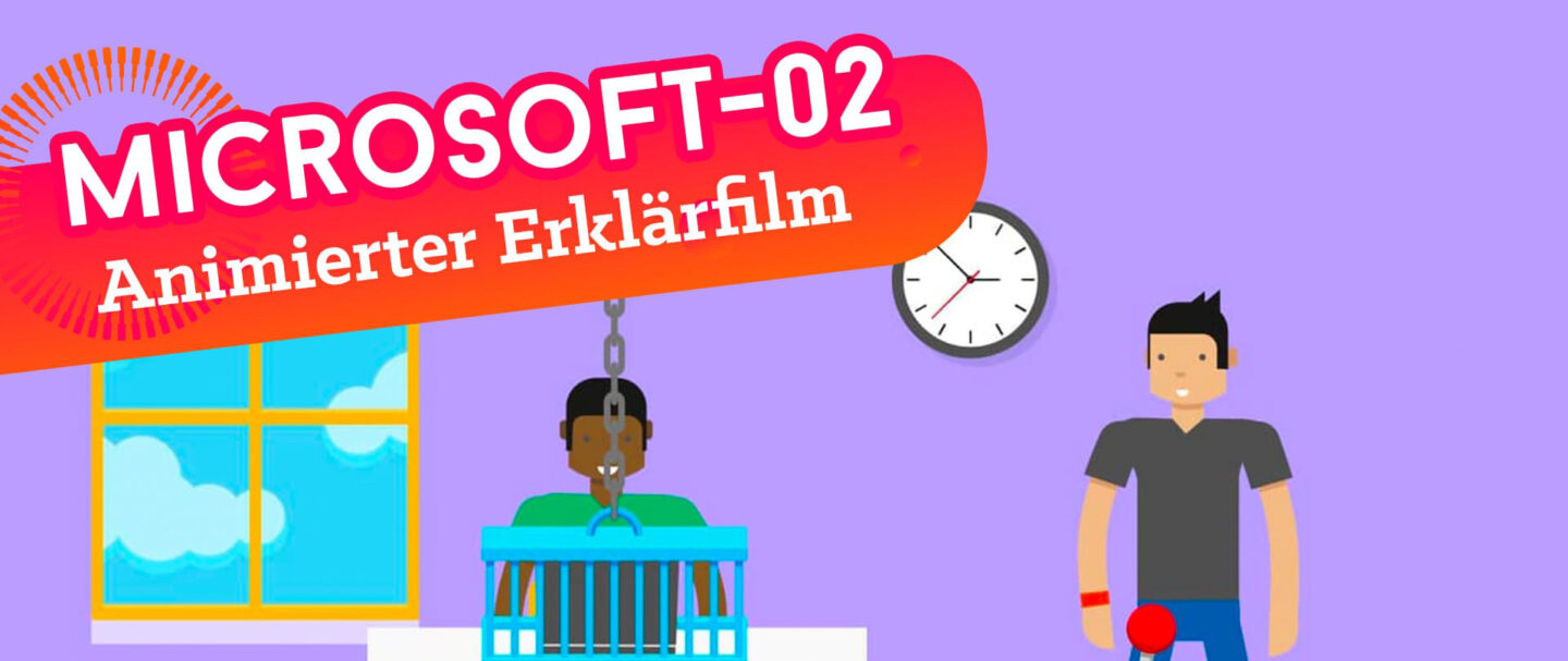 Simple aber farbenfrohe Erklärfilme für Microsoft.