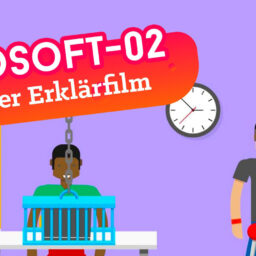 Simple aber farbenfrohe Erklärfilme für Microsoft.