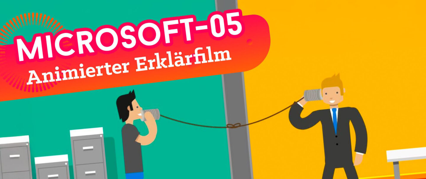 Simple aber farbenfrohe Erklärfilme für Microsoft.