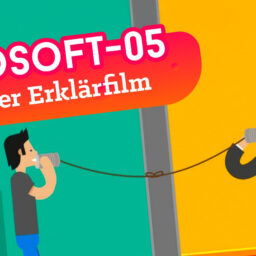 Simple aber farbenfrohe Erklärfilme für Microsoft.