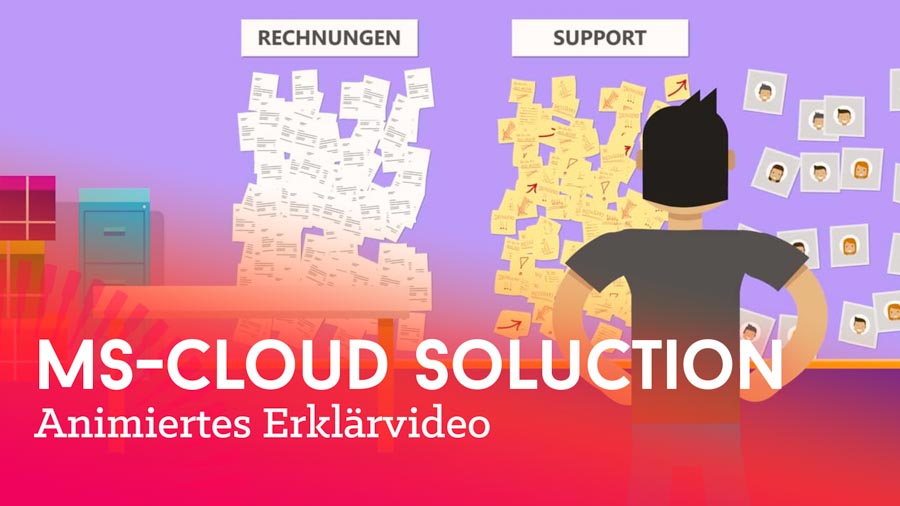 Simple aber farbenfrohe Erklärfilme für Microsoft.