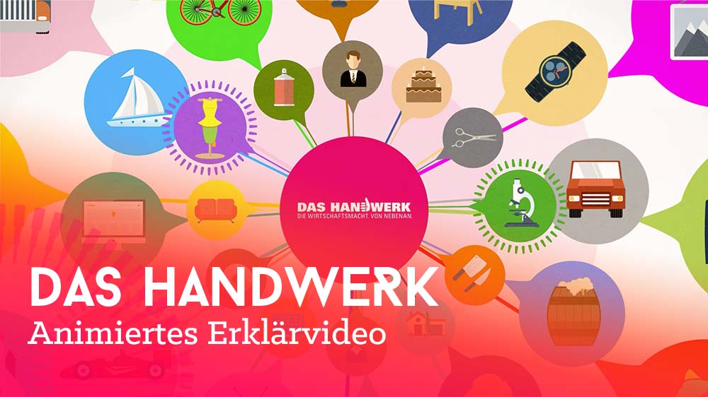 Lustiger Explainer für Das Handwerk. Animierte Grafiken.