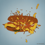 Eine GIF Animation für Tag des Cheesburgers.