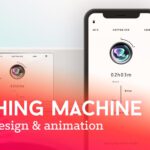 UI UX Animationen Animation für eine digitale Waschmaschine