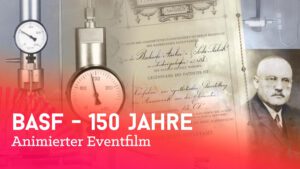 Aufwendig animierter Eventfilm zur Feier von 150 Jahre BASF.