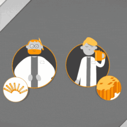 Animierter Erklärfilm für GSI - Schwerionenforschung - Detektor. GIF-Animation.