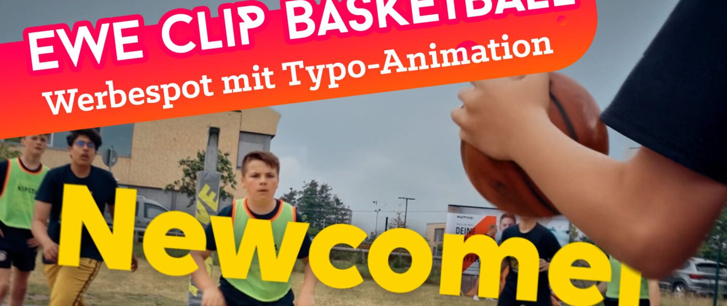 Animierte Clips für EWE "Wir sind bei euch". Typografie-Animationen, die in Realaufnahmen integriert wurden.
