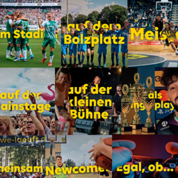 Animierte Clips für EWE "Wir sind bei euch". Typografie-Animationen, die in Realaufnahmen integriert wurden.