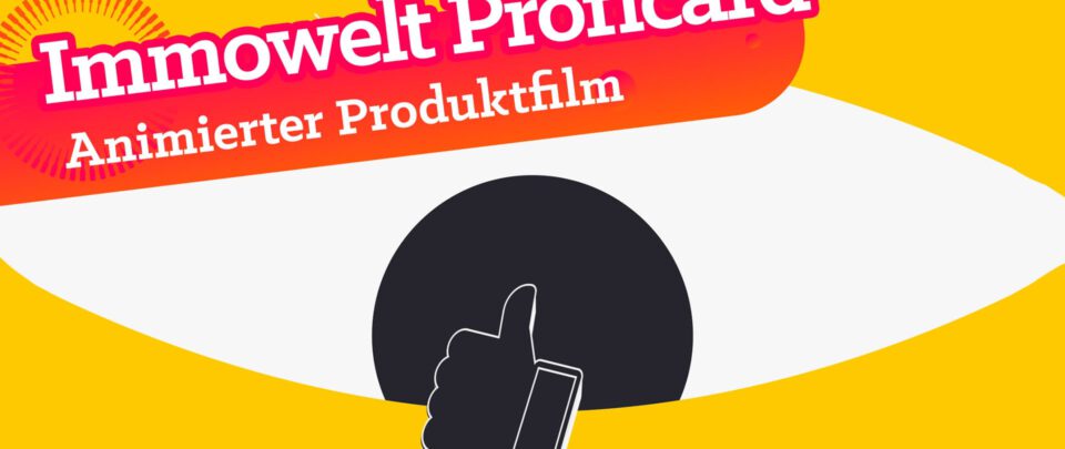 Fünf dynamische Animationsfilme für Immowelt. Ein animierter Produktfilm.