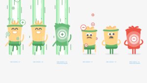 App-Animationen für Morbus Bechterew. Motion Graphic Design als programmierte Vector-Animationen (Lotti-Files). Das Making Of mit Character Design.