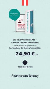 Animierte Werbespots für die Süddeutsche Zeitung | SZ - für Österreich