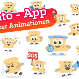 App-Animationen für Morbus Bechterew. Motion Graphic Design als programmierte Vector-Animationen (Lotti-Files)
