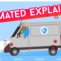 Animierter Erklärfilm für Mercedes Van Uptime. Das Titelbild