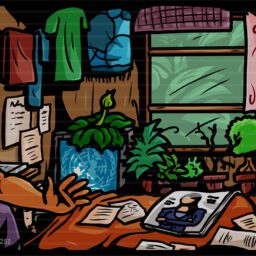 Die Erstellung der Grafiken für einen interaktiven Film.