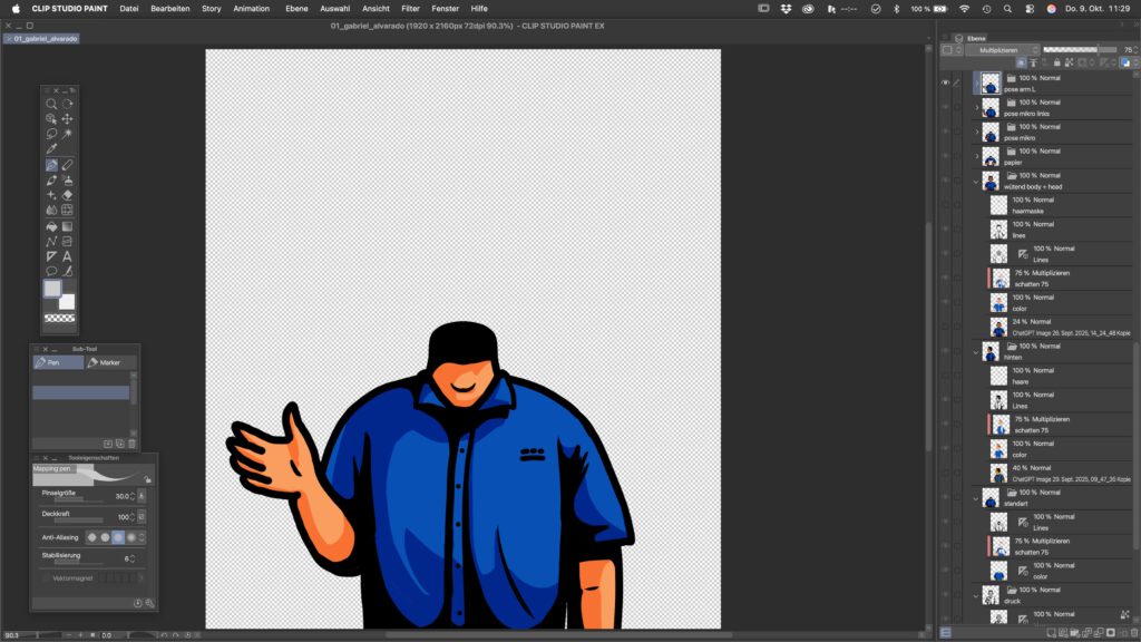 Making Of: die Erstellung von Grafiken für eine Animation in Clip Studio Paint.