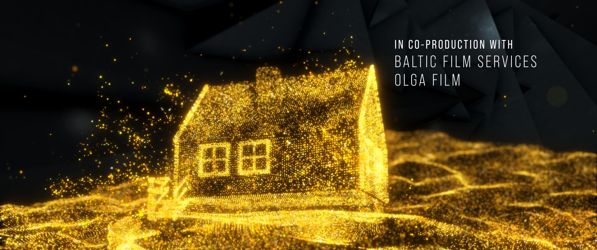 Ein Haus aus goldenen Partikeln in den Credits von Folge 2.